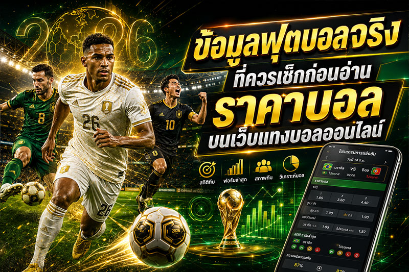 ข้อมูลฟุตบอล-ก่อนอ่านราคา