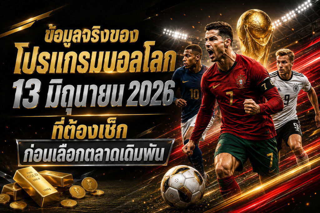 ข้อมูลจริงก่อนเลือกตลาดเดิมพันบอลโลก