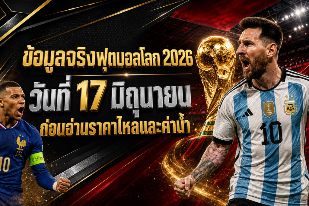 ข้อมูลจริงก่อนอ่านราคาบอลโลก