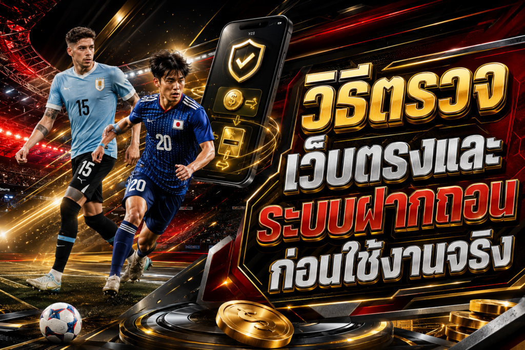 ตรวจเว็บตรงและระบบฝากถอนก่อนแทงบอล